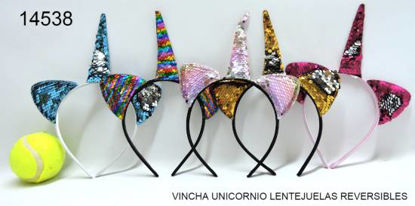 Imagen de VINCHA UNICORNIO LENTEJUELAS REVERSIBLES 5.24